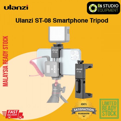 Ulanzi ST-08 Wireless Mic Phone Holder for RODE Wireless Go With Cold Shoe Phone Clip